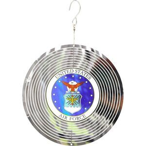 Officially Licensed United States Air Force Stainless Steel Geo Wind Spinner